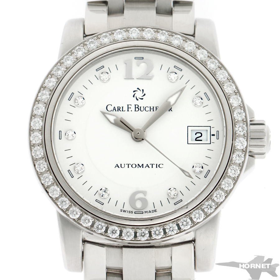 CARL F. BUCHERER カールF.ブヘラ パトラビ オートデイト ダイヤ オートマチック 00.10621.08.24.31 SS  レディース - ホーネット