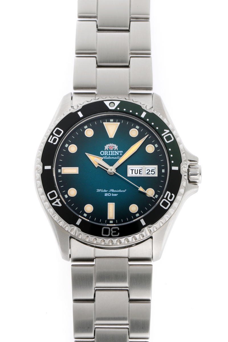 8,624円《美品》ORIENT Marine 腕時計 ブルー 自動巻き デイデイト q