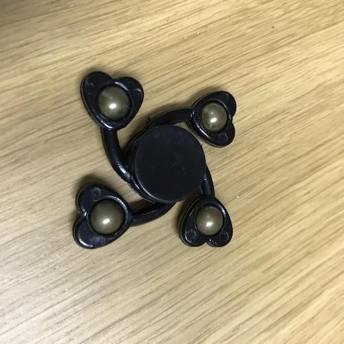 キューブハンドスピナー アルミ合金 虹色 小型 ストレス解消