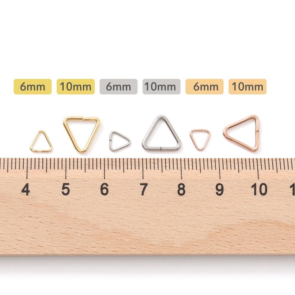 サージカルステンレス 316 】 三角カン 全3色 6mm / 10mm / 10個 / 50