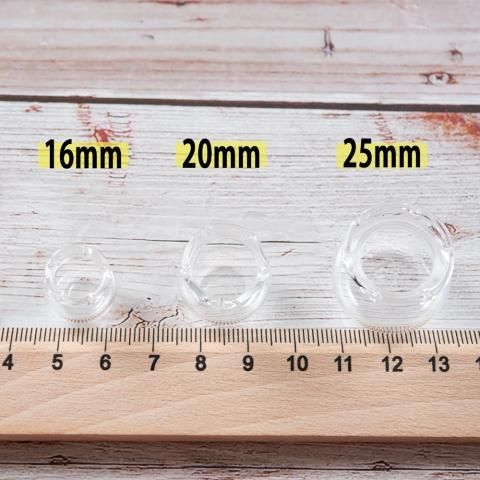 ガラスドーム 金魚鉢 サイズ中 20mm 1個 レジン ネックレス