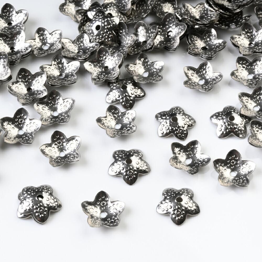 サージカルステンレス 316 】 座金パーツ シルバー タイプE 10mm 花座