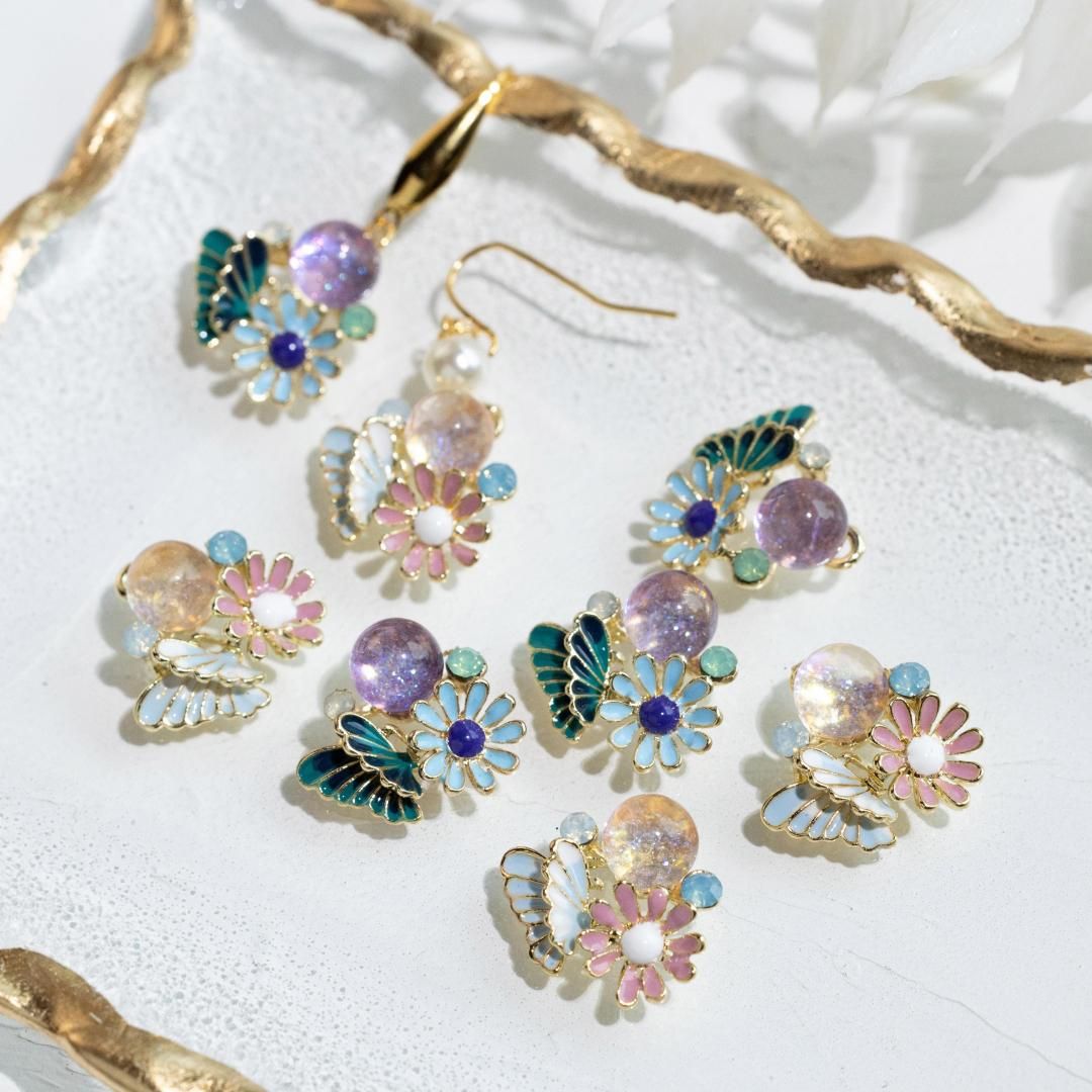 ハイグレード】 スプリング ローズゴールド ピアス ネックレス別有り