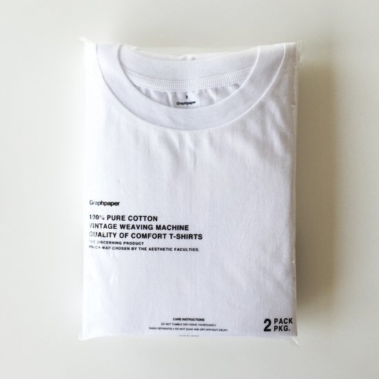 Graphpaper グラフペーパー Original 2-Pack Crew Neck Tee WHITE