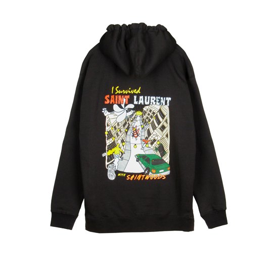 SAINTWOODS I Survived Hoodie BLACK- EQUIPMENT エキップメント 通販 WEB STORE