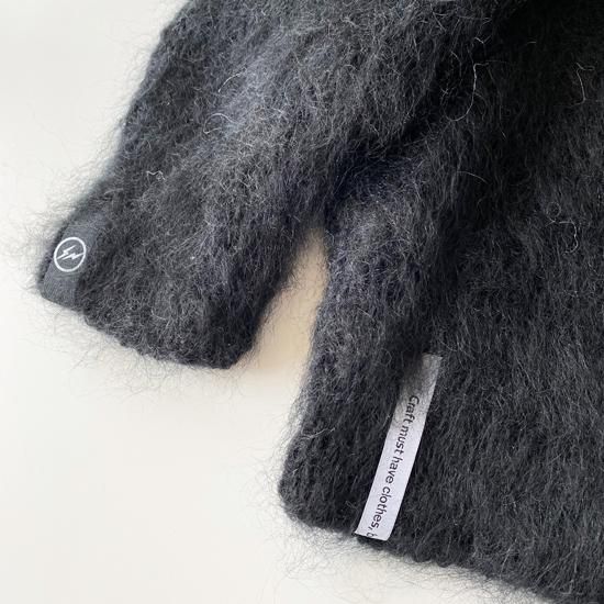 AKA SIX by Simon Barker × Fragment design MOHAIR JUMPER HALF N HALF