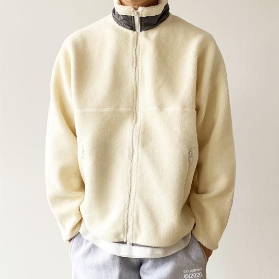 Graphpaper グラフペーパー Wool Boa Zip Up Blouson WHITE- EQUIPMENT