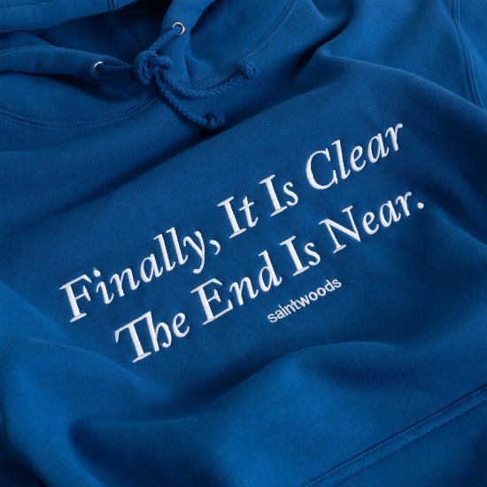 SAINTWOODS END IS NEAR HOODIE BLUE- EQUIPMENT エキップメント 通販 WEB STORE