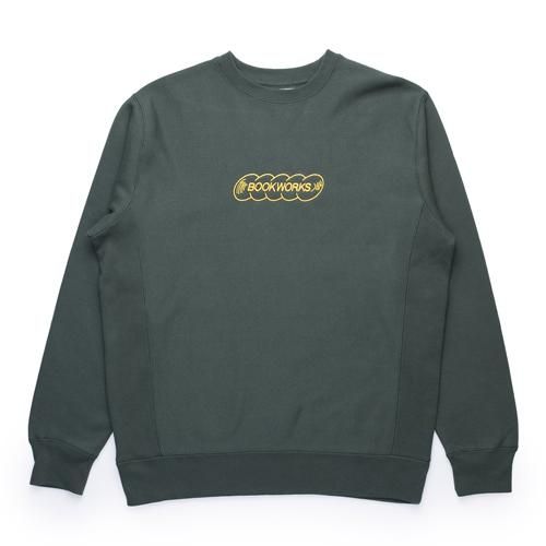 スウェット BOOK WORKS Record Logo Embroidered Crew FOREST- EQUIPMENT エキップメント 通販 WEB  STORElqqkstudio