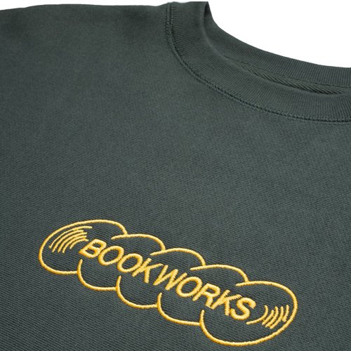 BOOK WORKS Record Logo Embroidered Crew FOREST- EQUIPMENT エキップメント 通販 WEB  STORE