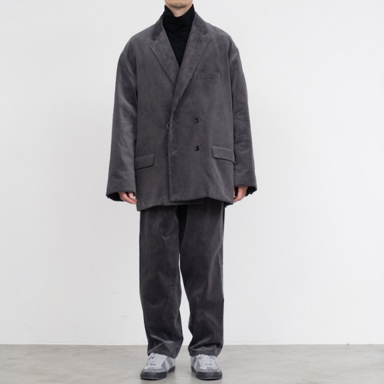 Graphpaper グラフペーパー Suvin Corduroy Oversized Double Jacket C.GRAY- EQUIPMENT  エキップメント 通販 WEB STORE