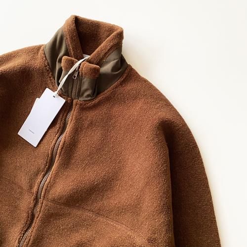 Graphpaper グラフペーパー Wool Boa Zip-Up Blouson BROWN