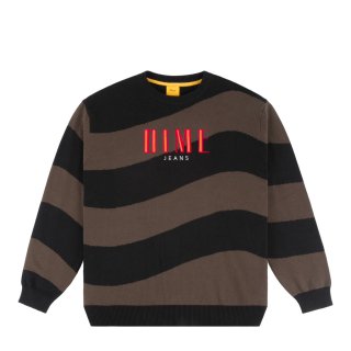 <img class='new_mark_img1' src='https://img.shop-pro.jp/img/new/icons1.gif' style='border:none;display:inline;margin:0px;padding:0px;width:auto;' />Dime<br>WAVE STRIPED LIGHT KNIT<br>BLACK