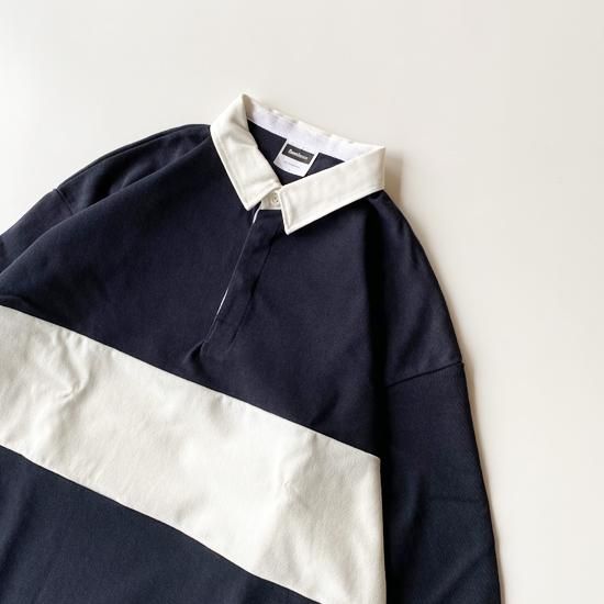 Fresh Service フレッシュサービス LONG SLEEVE RUGBY SHIRT- EQUIPMENT エキップメント 通販 WEB  STORE