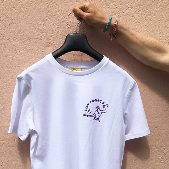 TOY TONICS Toy Tonics Logo T-shirt WHITE×PURPLE- EQUIPMENT