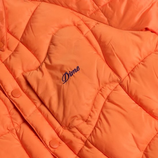 Dime MIDWEIGHT WAVE PUFFER JACKET BRIGHT ORANGE- EQUIPMENT エキップメント 通販 WEB  STORE