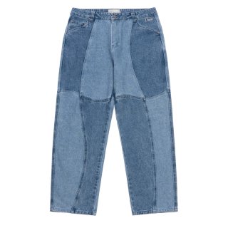 <img class='new_mark_img1' src='https://img.shop-pro.jp/img/new/icons1.gif' style='border:none;display:inline;margin:0px;padding:0px;width:auto;' />Dime<br>BLOCKED RELAXED DENIM PANTS<br>BLUE WASHED