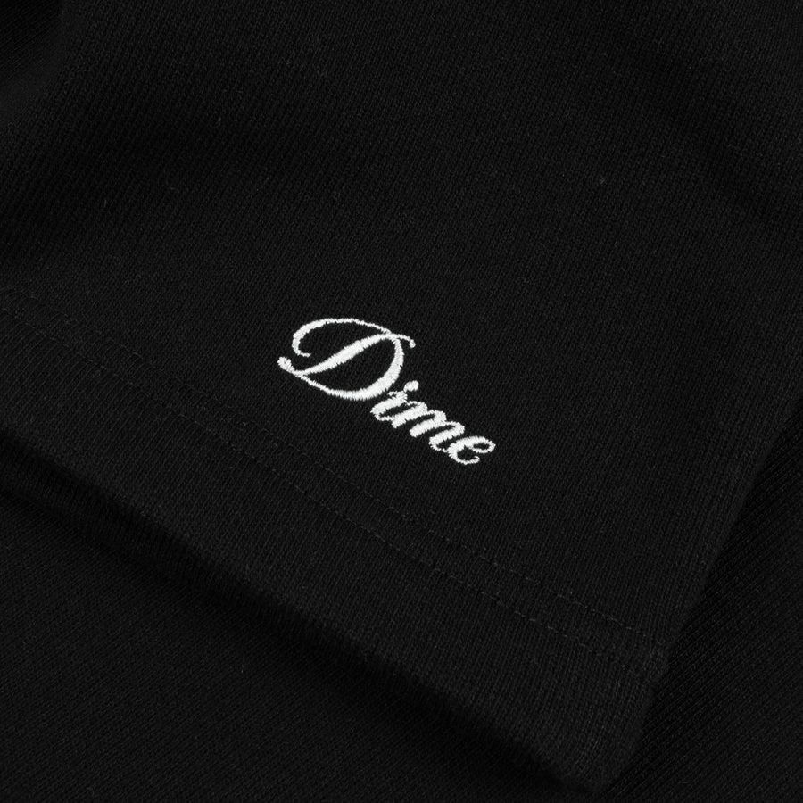 【DIME】 Cursive Small Logo Sweatshorts - Black Dime CURSIVE SMALL LOGO SWEATSHORTS BLACK- EQUIPMENT
