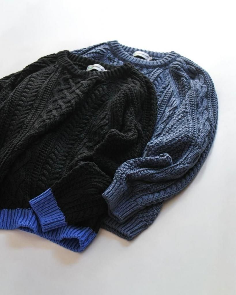 TRANSPORT FISHERMAN KNIT INDIGO EQUIPMENT エキップメント 通販 WEB