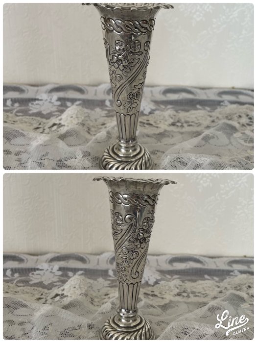 純銀リボンデザインベース（花瓶） - アンティークと薔薇雑貨のお店CountryHouseK