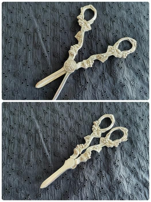 シルバープレート・グレープシザー - アンティークと薔薇雑貨の