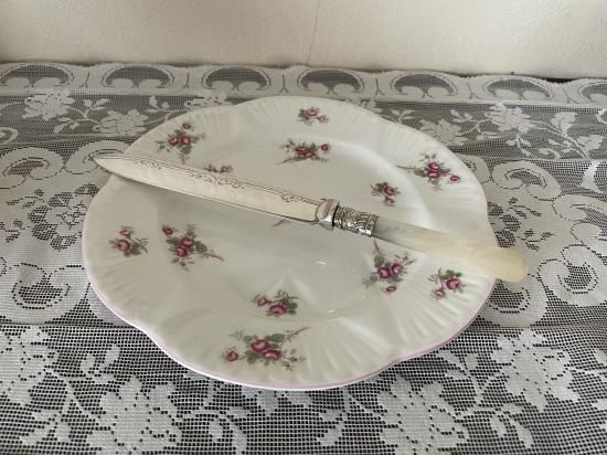 マザーオブパール（白蝶貝）ケーキナイフ - アンティークと薔薇雑貨の