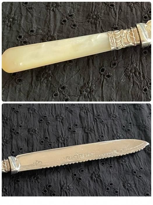 マザーオブパール（白蝶貝）ケーキナイフ - アンティークと薔薇雑貨の