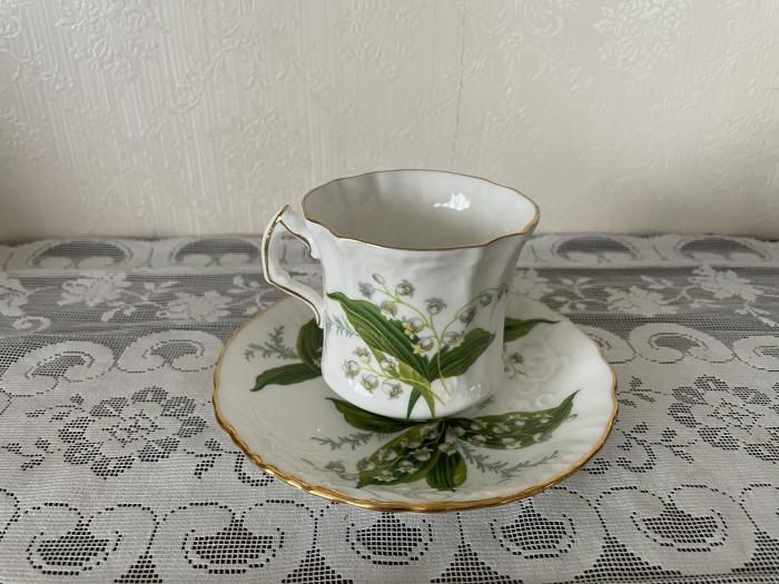 ハマースレイ　すずらん　サンドウィッチプレート　勿忘草シュガークリーマー ハマースレイ すずらん サンドウィッチプレート 勿忘草シュガー