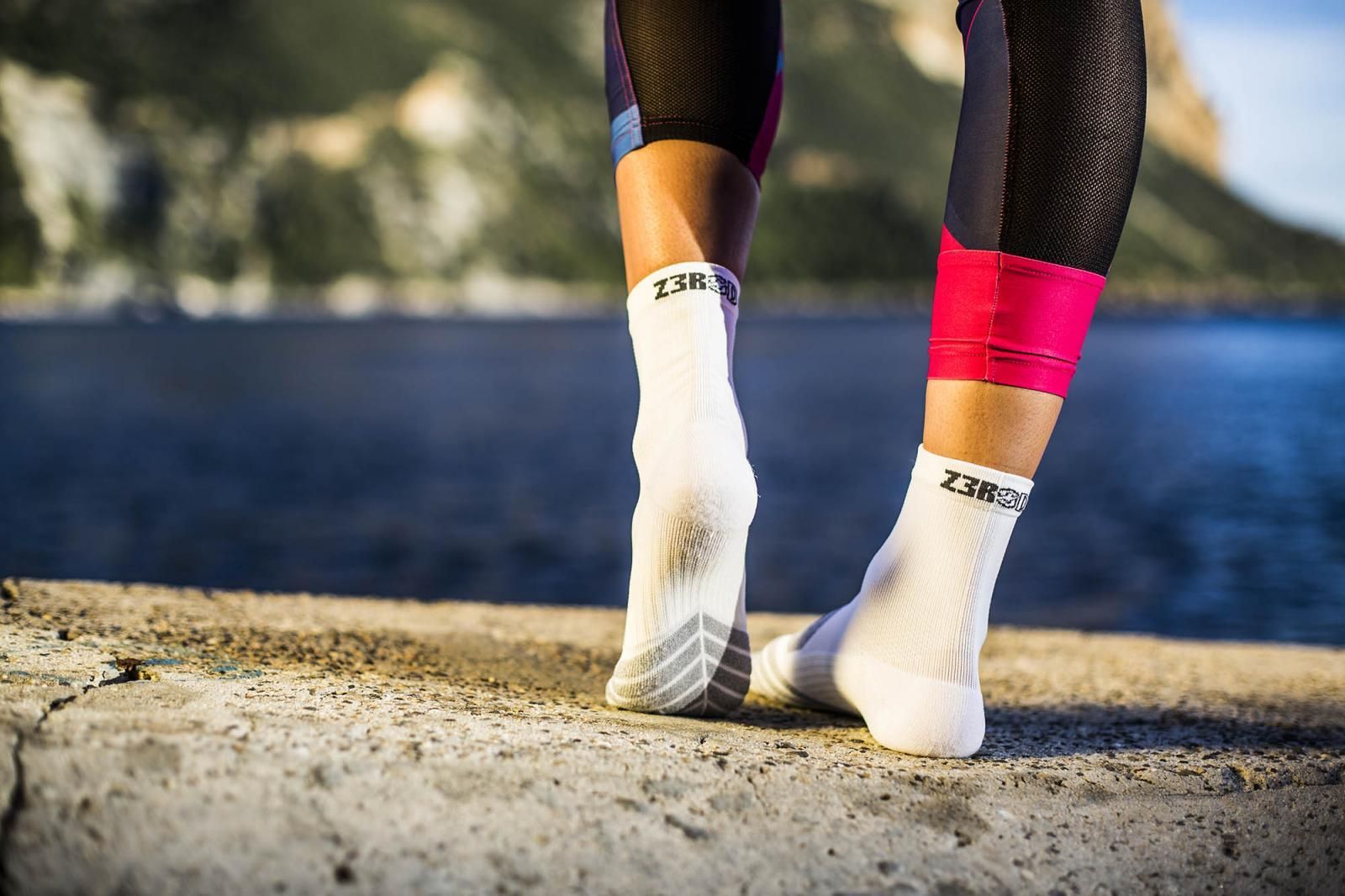 Cycling Socks(White/Gray) - Z3R0D/ゼロディショップ