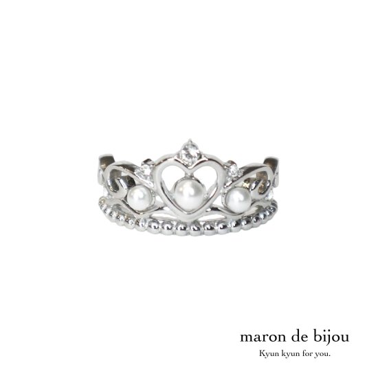 ティアラパールリング/シルバー【6/21 再入荷】 - かわいいアクセサリー通販 Maron de bijou(マロンドビジュー)