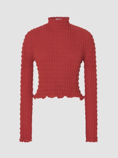 RUS HAGU / Pleated crop sweater - VONDOT｜レディースセレクトショップ
