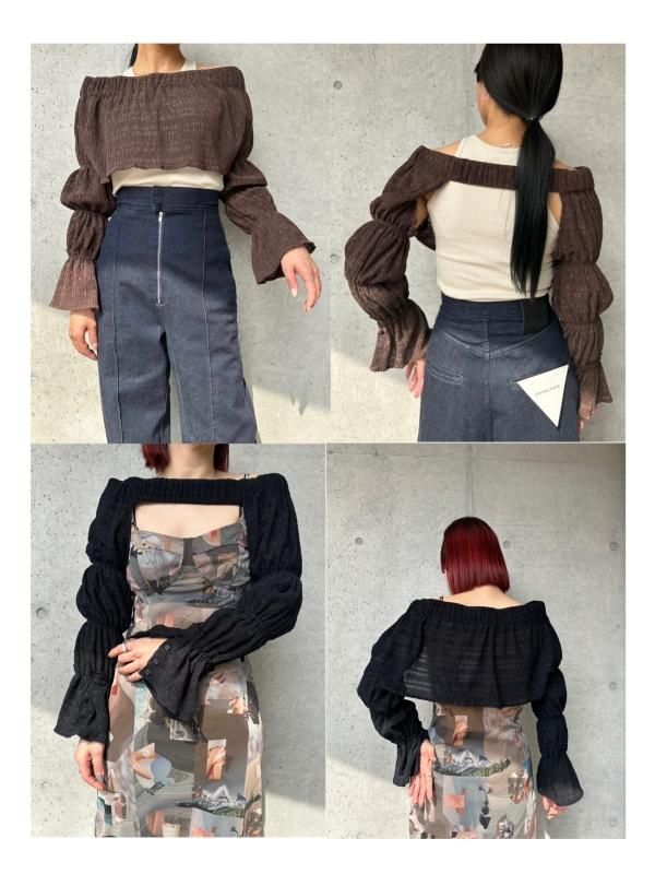 determ Eco Shirred Arm Cover - VONDOT｜レディースセレクト