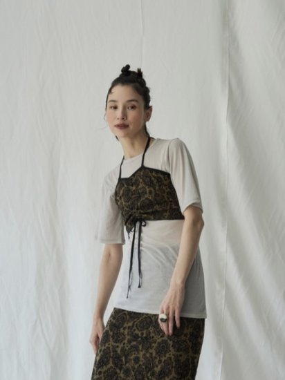 Mediam Paisley Jacquard Halter Tops - VONDOT｜レディース