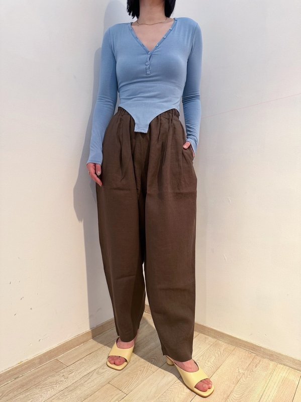 Mediam レディース Linen Shalwar Pants - カジュアルパンツ