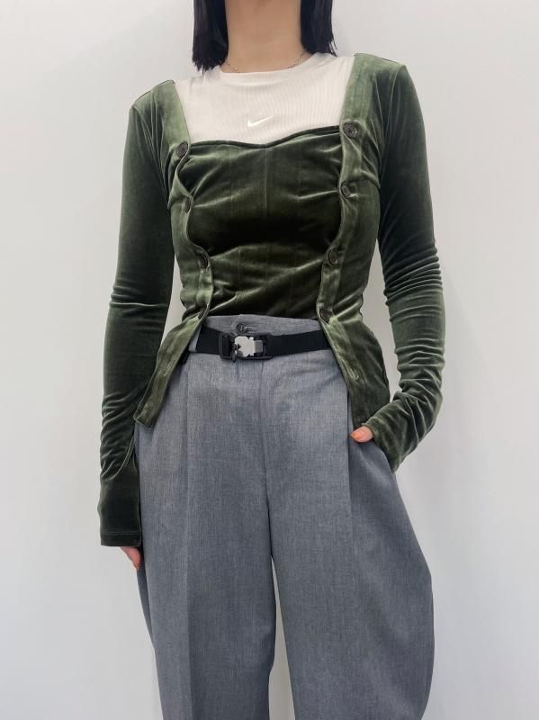 YOHEI OHNO Stomacher Velour Top - VONDOT｜レディースセレクト