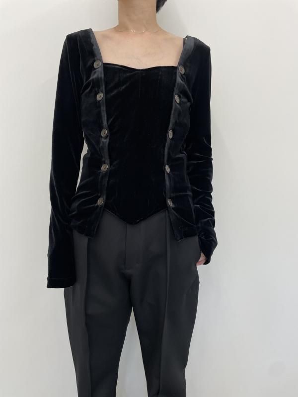 YOHEI OHNO Stomacher Velour Top - VONDOT｜レディースセレクト