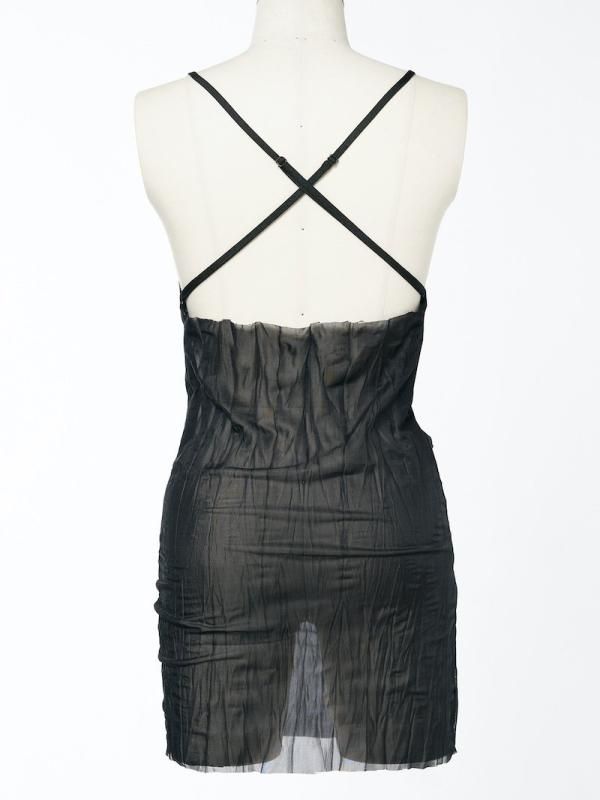 フェティコ(FETICO)｜Wrinkle Sheer Cami Dress｜スニーカー