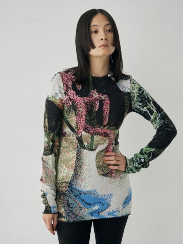 Mediam Photo Knit Pullover - VONDOT｜レディースセレクトショップ