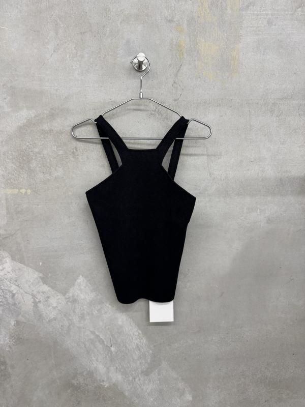 KAYLE / WASHI KNIT TANK TOP(WHITExBLACK) – KH shop
