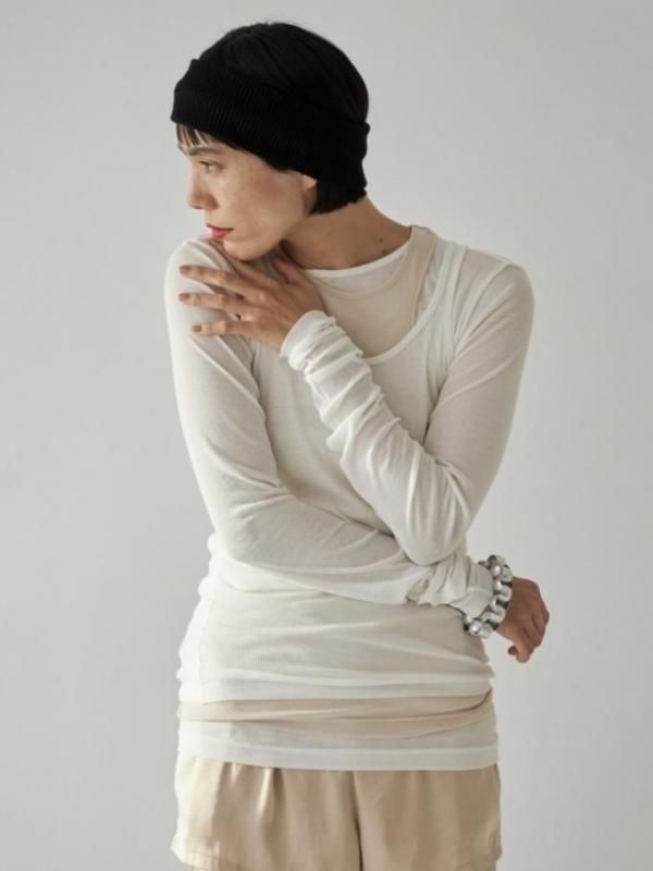 Mediam High Twist Layered Tank Top - VONDOT｜レディース