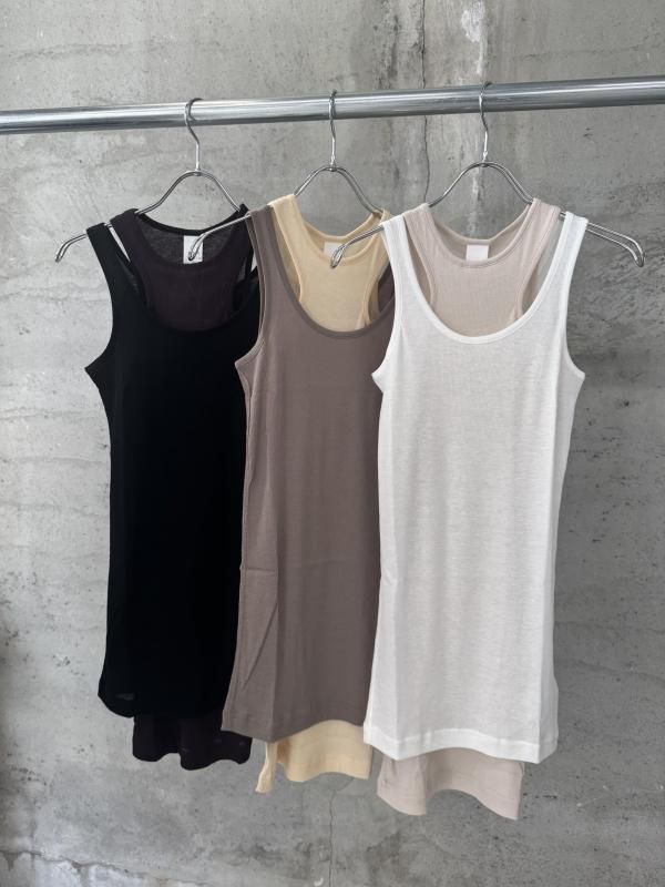 トップス mediam High Twist Layered Tank Top fd2003260c23aa87af0970a63147a1