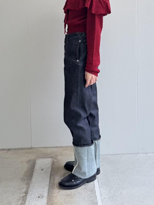FETOCO 12oz HIGH-RISE COATED JEANS - VONDOT｜レディース