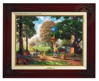 Thomas Kinkade Silent Night 9 x 12 Canvas Classic Burl Frame