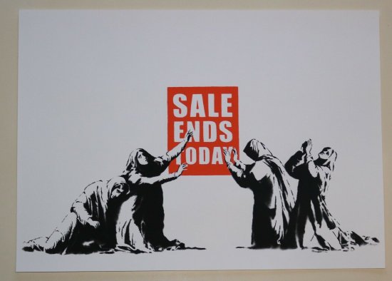 Banksy バンクシー SALE ENDS シルクスクリーン プリント WCP SCREEN PRINT リプロダクション 現代アート -  アート通販店舗 NODE
