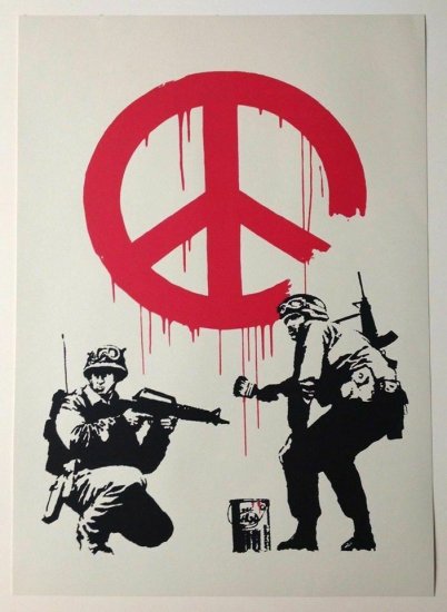 Banksy バンクシー CND SOLDIERS シルクスクリーン プリント WCP SCREEN PRINT リプロダクション 現代アート -  アート通販店舗 NODE