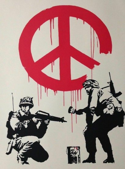 Banksy バンクシー CND SOLDIERS シルクスクリーン プリント WCP SCREEN PRINT リプロダクション 現代アート -  アート通販店舗 NODE