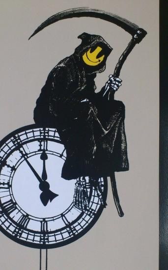 Banksy バンクシー GRIN REAPER WCP リプロダクション シルクスクリーン プリント 現代アート - アート通販店舗 NODE