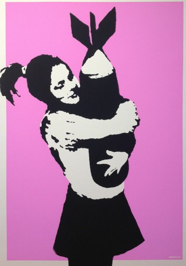 Banksy バンクシー BOMB HUGGER シルクスクリーン プリント ...
