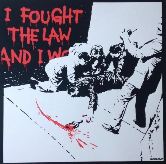 正規品】バンクシー Banksy ＩFOUGHT THE LAW WCP-