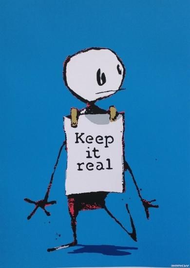 Banksy バンクシー KEEP IT REAL WCP リプロダクション シルクスクリーン プリント 現代アート - アート通販店舗 NODE